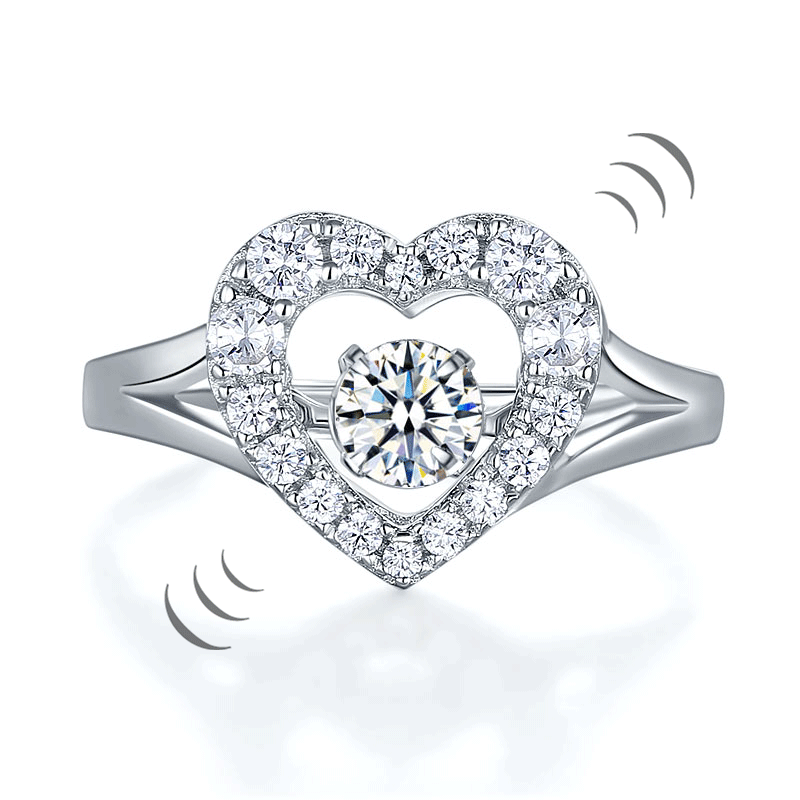 Dancing Stone Heart Ring