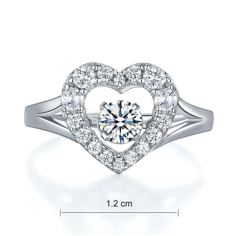 Dancing Stone Heart Ring