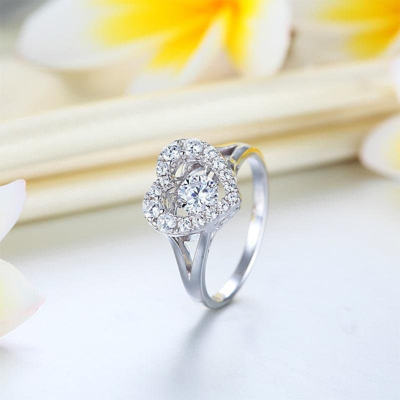Dancing Stone Heart Ring
