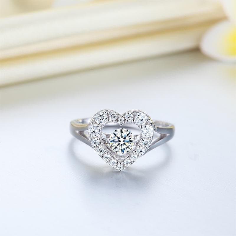Dancing Stone Heart Ring