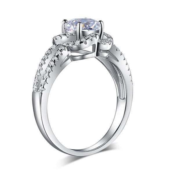 Floral 1 Ct Created Diamond Ring