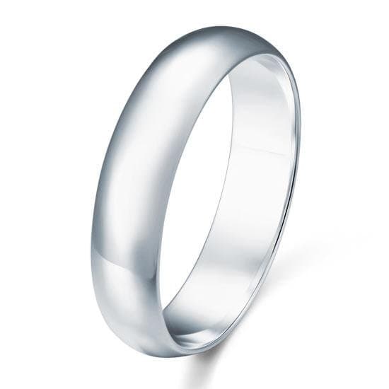 High Polished Plain Men's Solid 925 Silver Ring