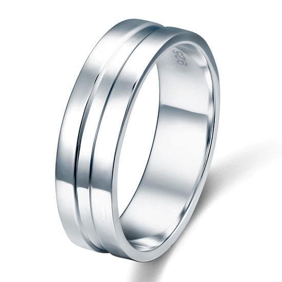 High Polished Plain Men's Solid Sterling Ring