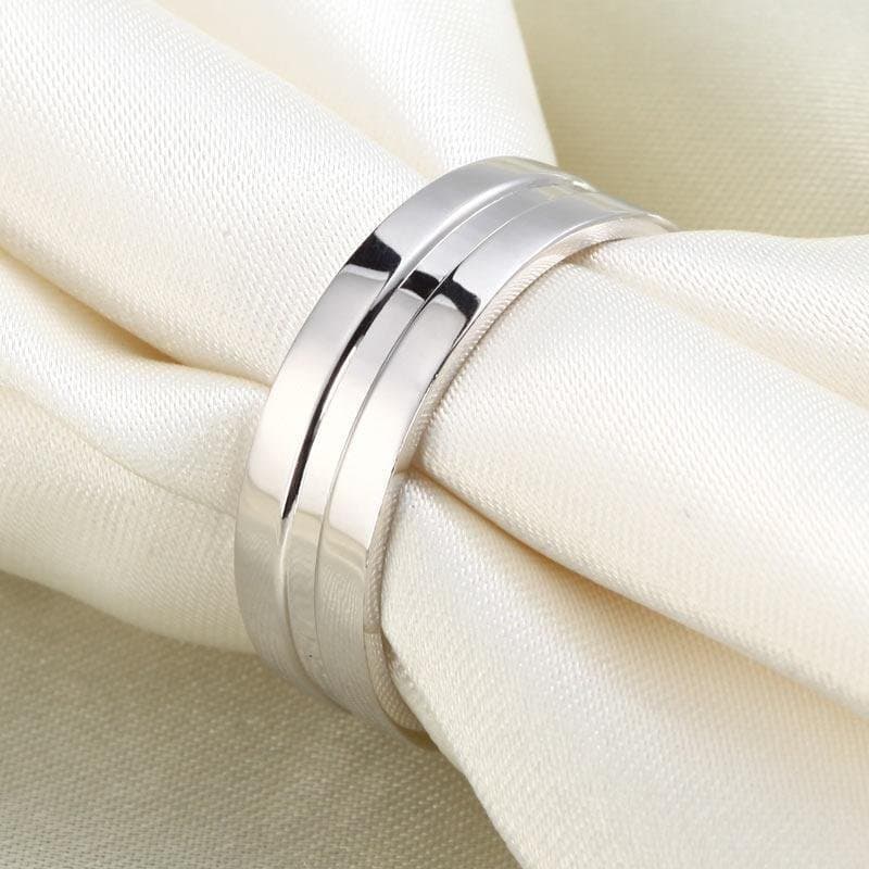 High Polished Plain Men's Solid Sterling Ring