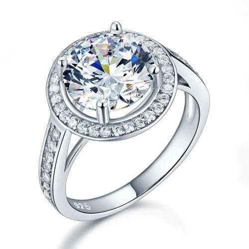 Halo 3.5 Ct Created Diamond Ring
