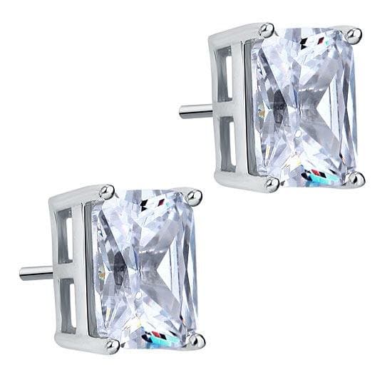 4 Carat Created Diamond Stud Earrings