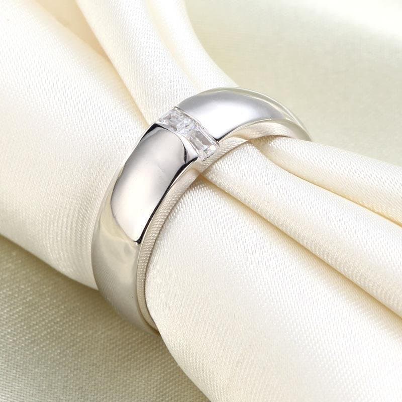 Men's Band Solid Sterling 925 Silver Ring