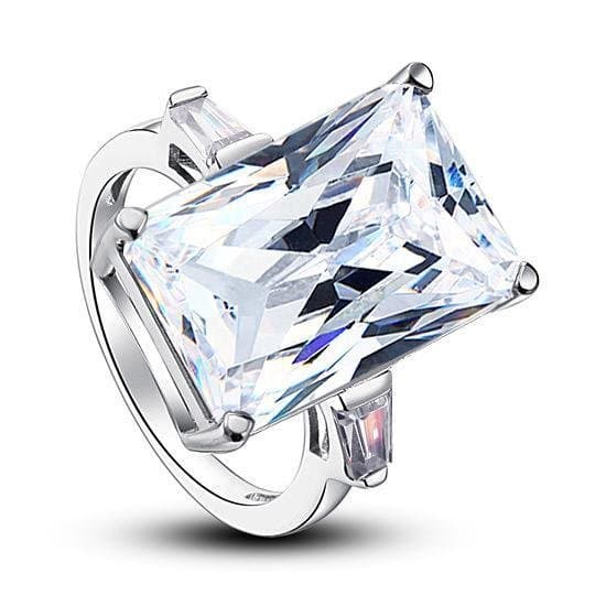 Princess Cut Created Diamond 925 Sterling Silver Luxury Ring