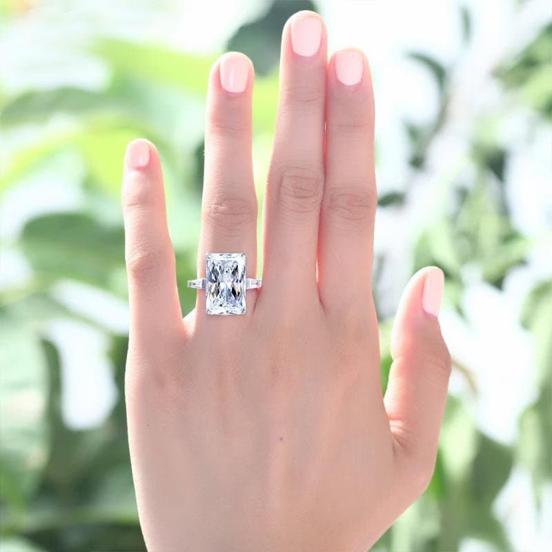 Princess Cut Created Diamond 925 Sterling Silver Luxury Ring