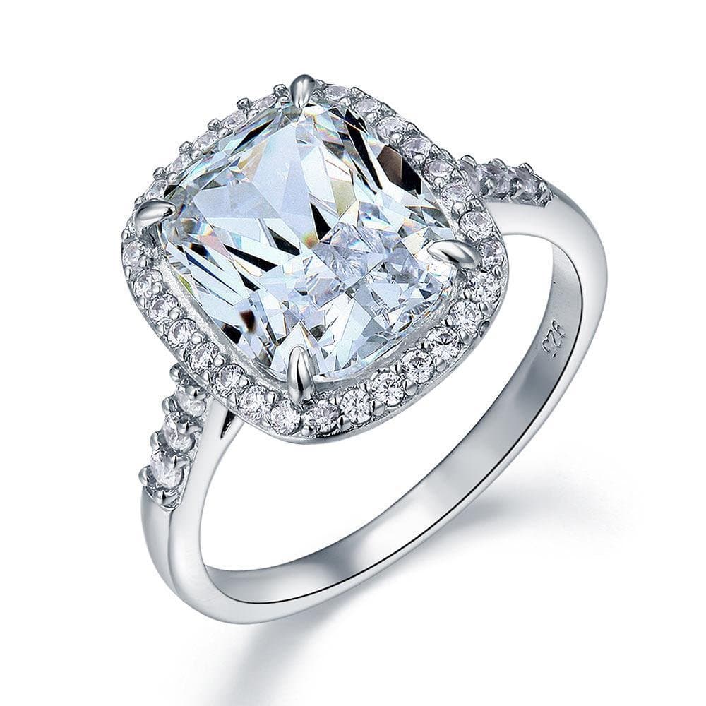 6 Ct Cushion Created Diamond Ring