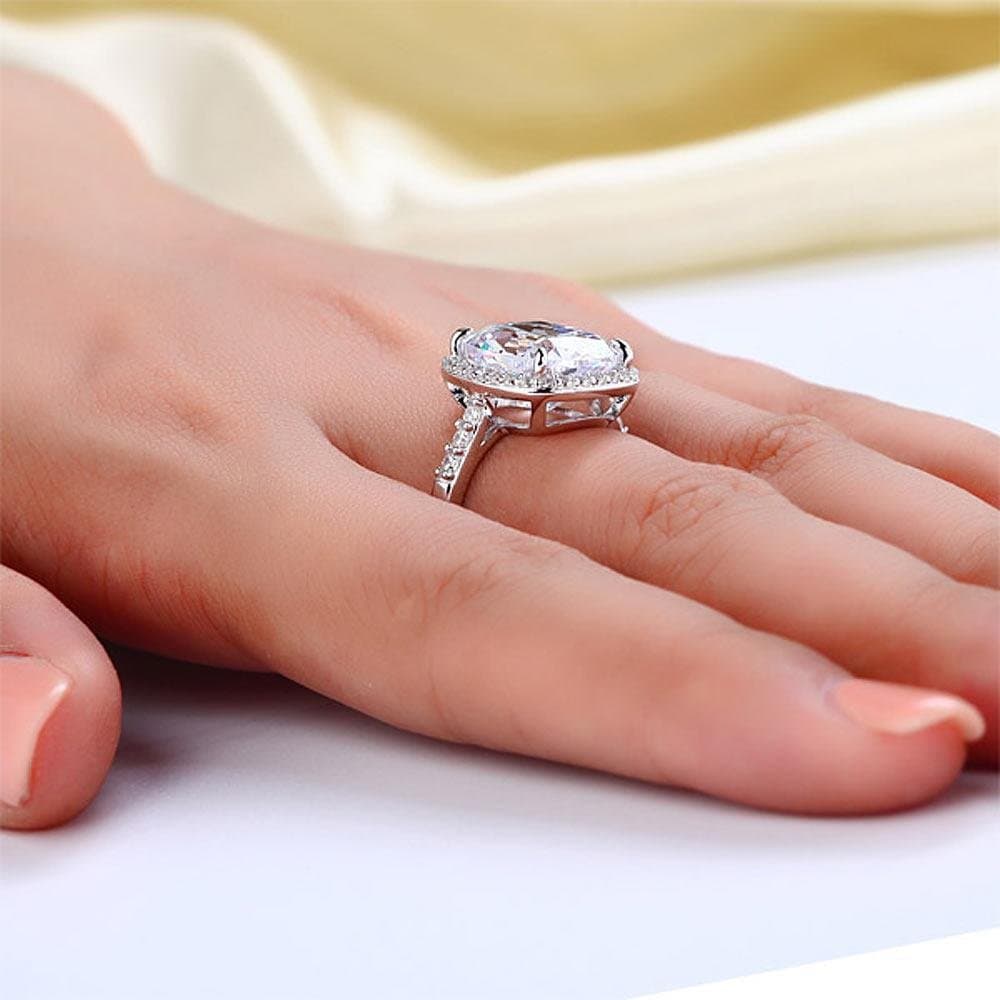 6 Ct Cushion Created Diamond Ring