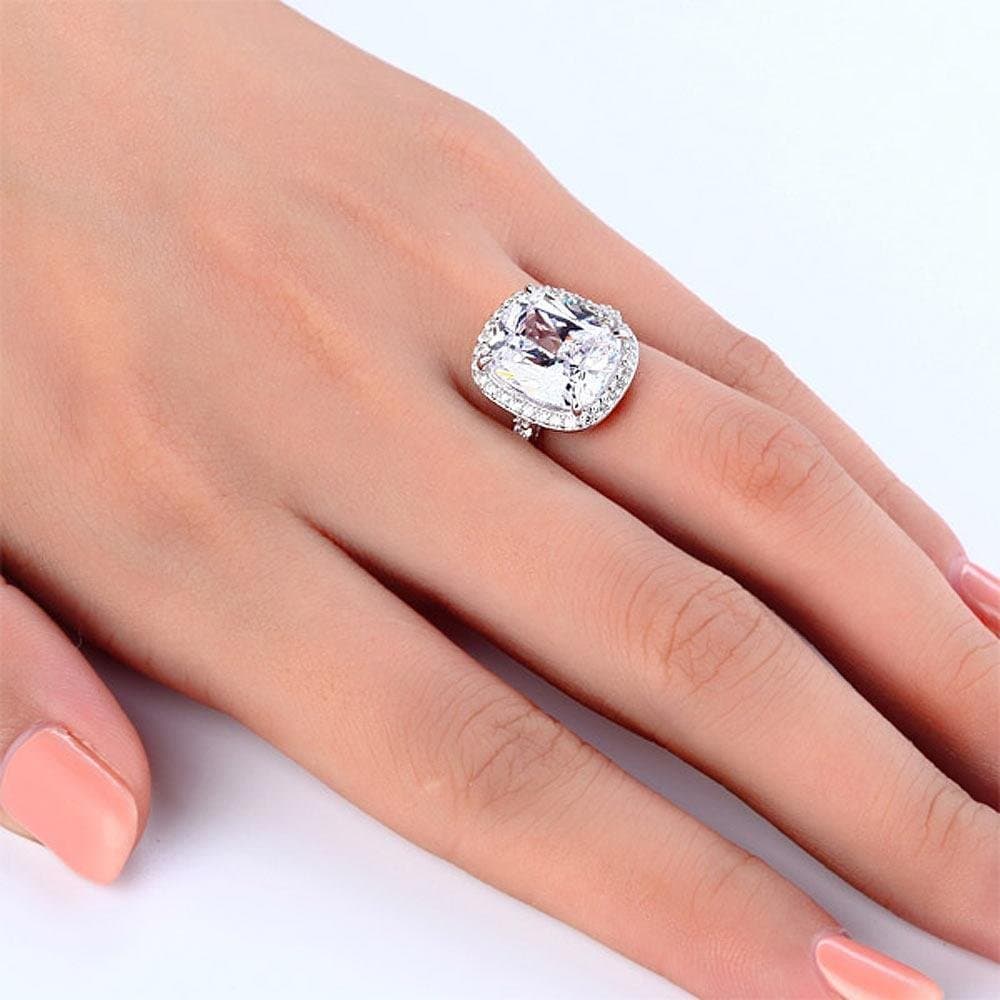 6 Ct Cushion Created Diamond Ring