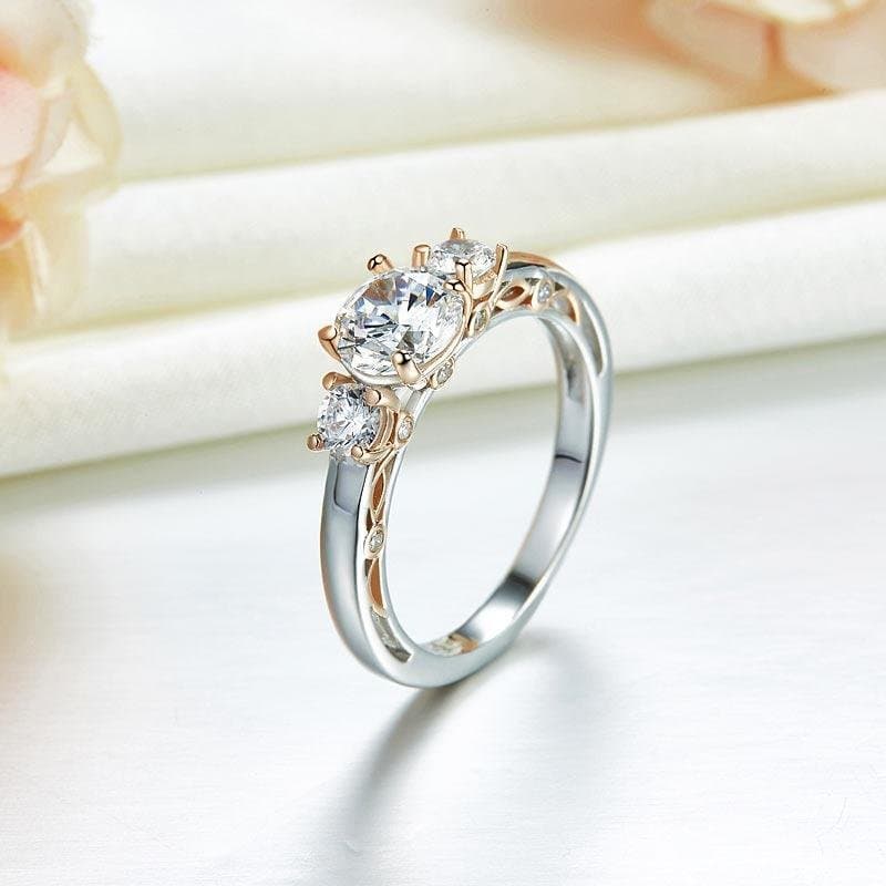 1 Ct Two Tone Colour Vintage Style Ring