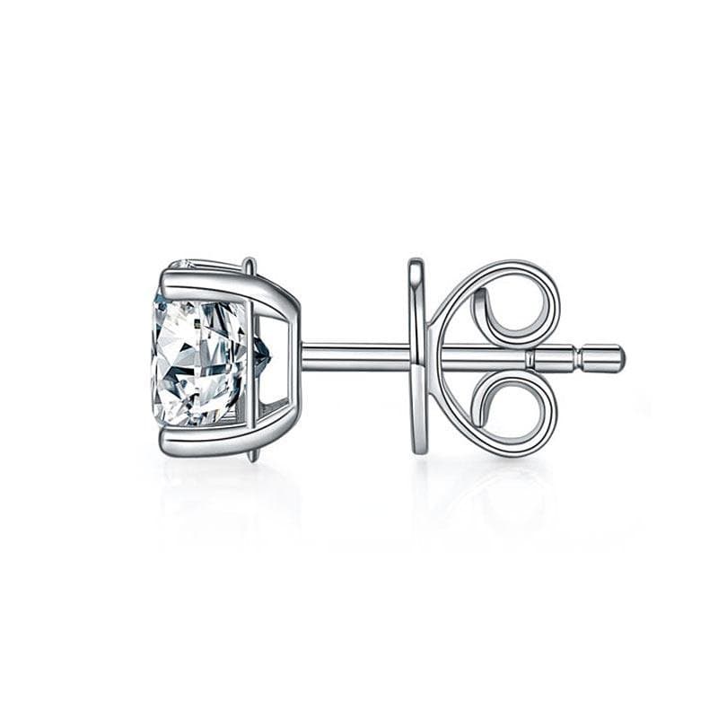 1 Carat Moissanite Diamond Men's Earrings (1 Piece)