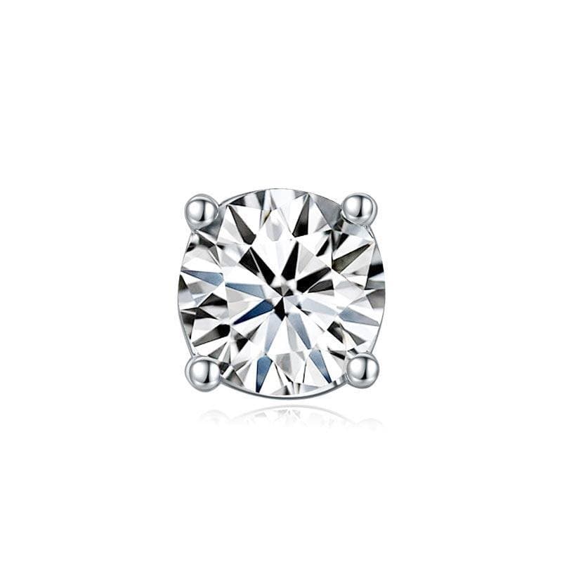 1 Carat Moissanite Diamond Men's Earrings (1 Piece)