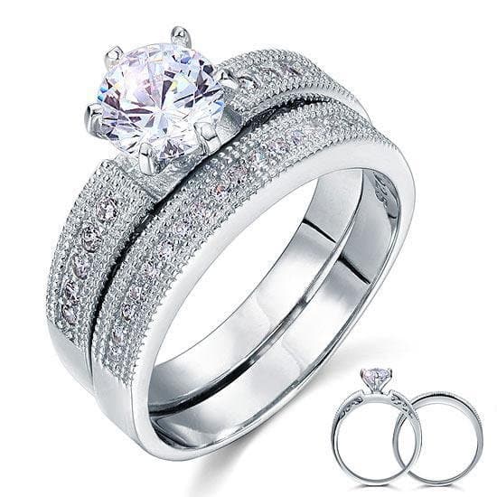 Vintage Style 1.25 Solitaire Created Diamond Ring