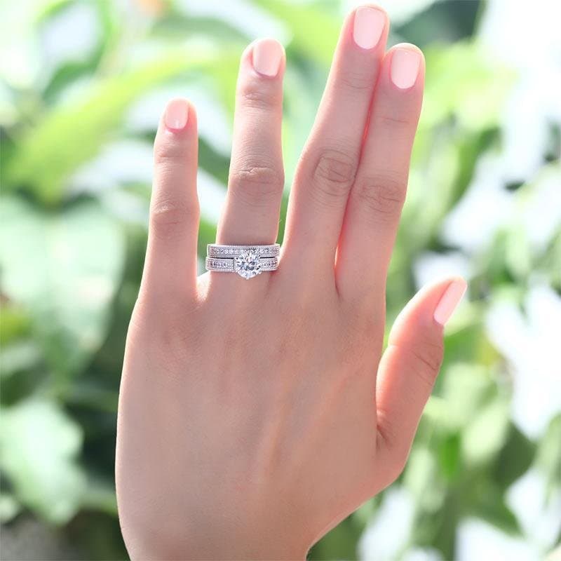 Vintage Style 1.25 Solitaire Created Diamond Ring