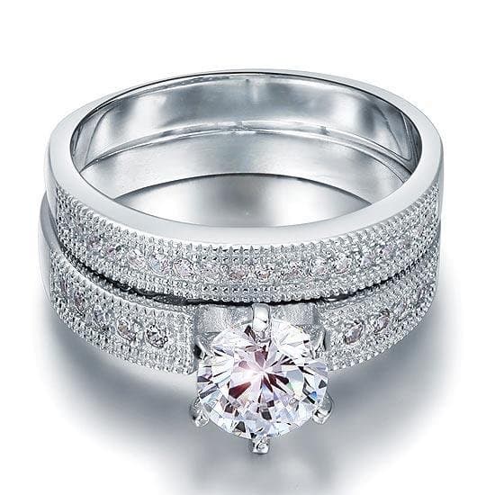 Vintage Style 1.25 Solitaire Created Diamond Ring