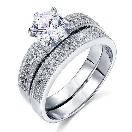 Vintage Style 1.25 Solitaire Created Diamond Ring