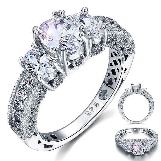 Vintage Style 2 Carat Created Diamond Ring