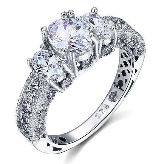 Vintage Style 2 Carat Created Diamond Ring