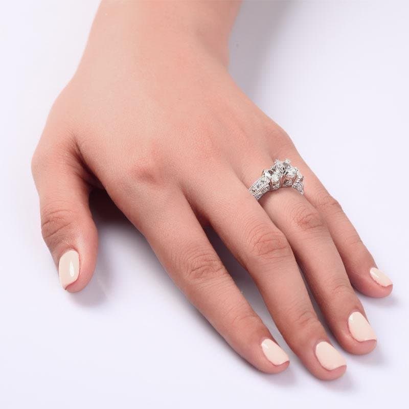 Vintage Style 2 Carat Created Diamond Ring