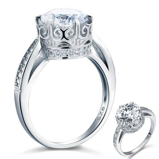 Vintage Style 2.5 Ct Solid 925 Sterling Silver Ring