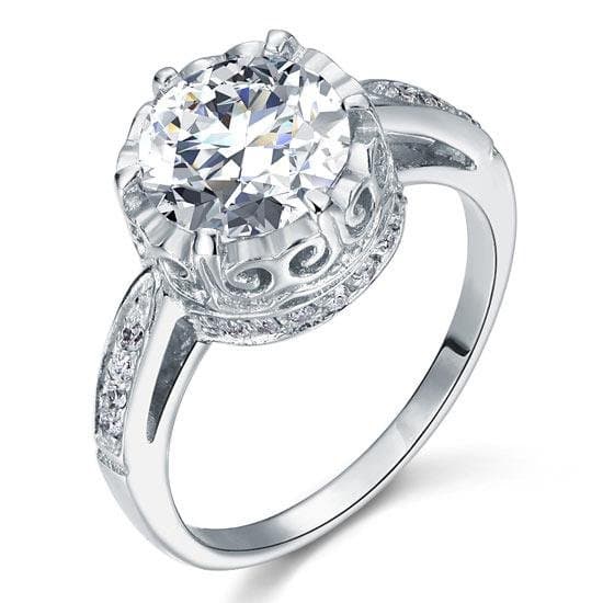 Vintage Style 2.5 Ct Solid 925 Sterling Silver Ring