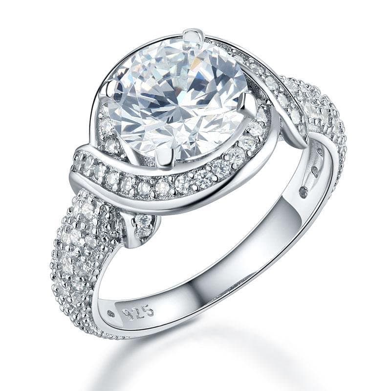 Vintage Style Art Deco Sterling Silver Promise Ring