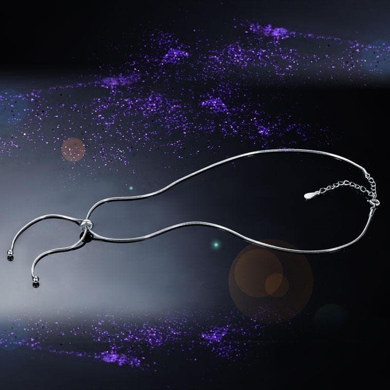Adjustable Solid 925 Sterling Silver Necklace