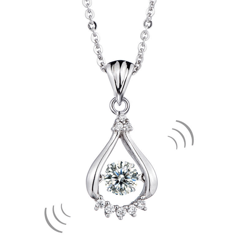 Dancing Stone 0.5 Carat Moissanite Diamond Necklace