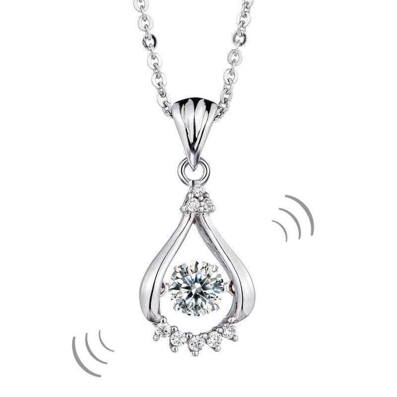 Dancing Stone 0.5 Carat Moissanite Diamond Necklace