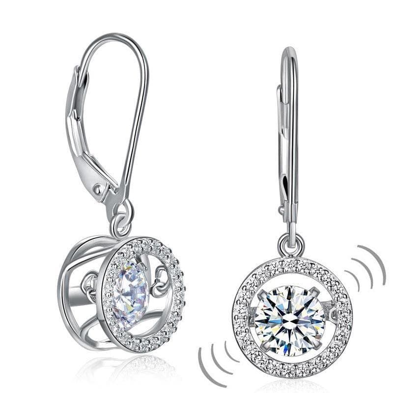 Dancing Stone Dangle Drop Earrings