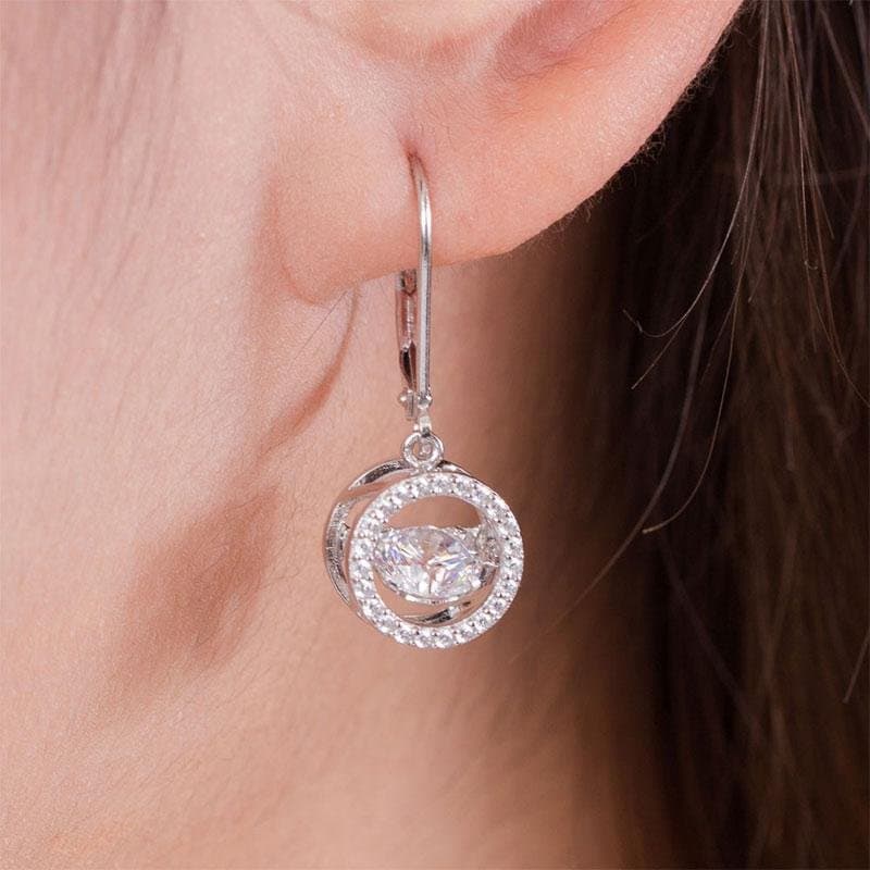 Dancing Stone Dangle Drop Earrings