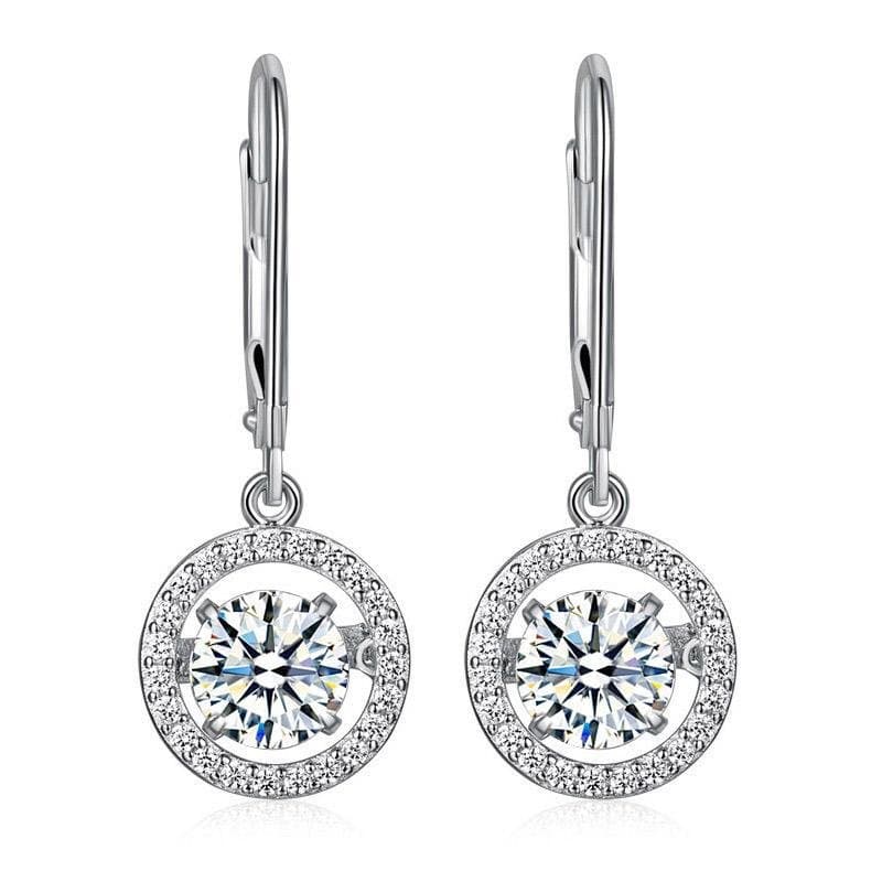 Dancing Stone Dangle Drop Earrings