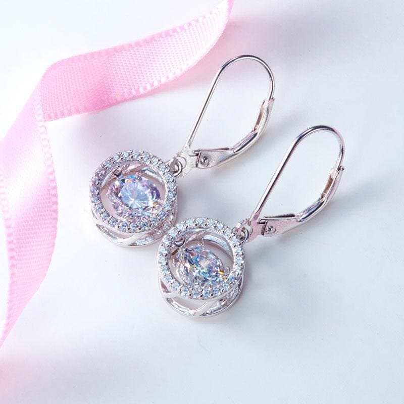 Dancing Stone Dangle Drop Earrings