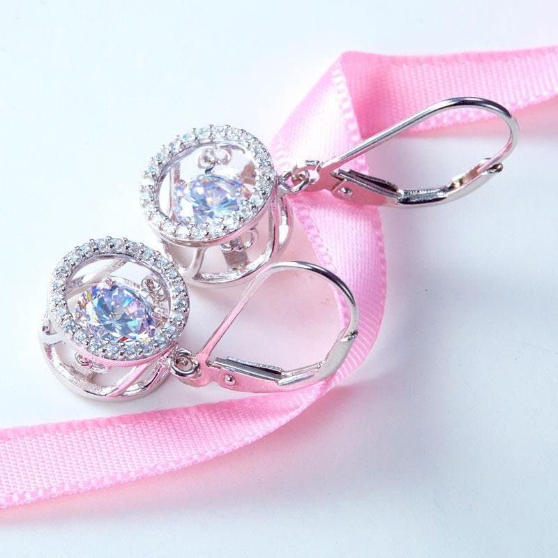 Dancing Stone Dangle Drop Earrings