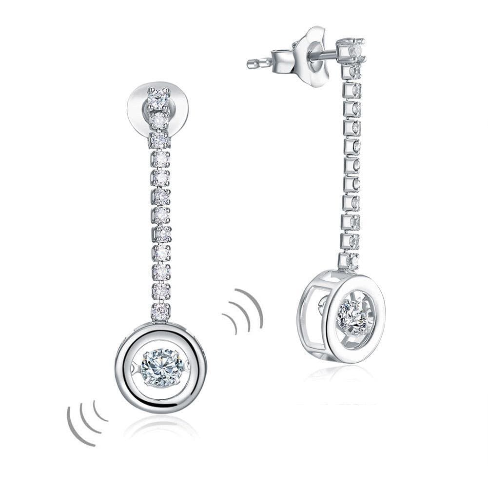 Dancing Stone Earrings Dangle Drop