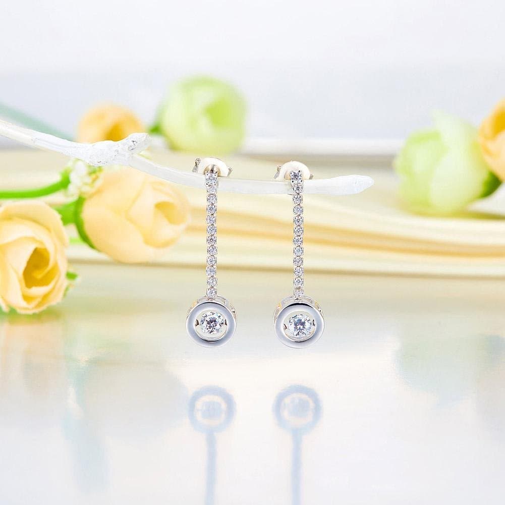 Dancing Stone Earrings Dangle Drop