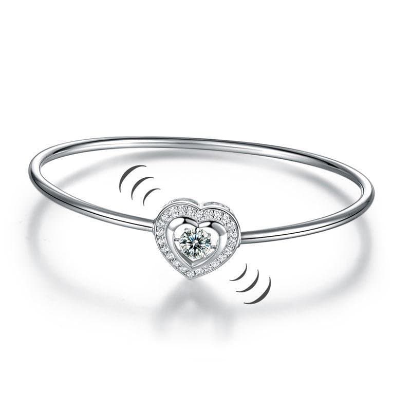 Dancing Stone Heart Bangle