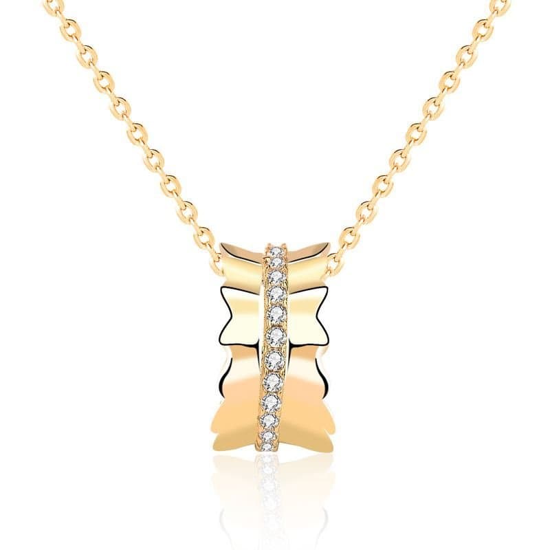 CZ Girls' Skirt 925 Sterling Silver Necklace