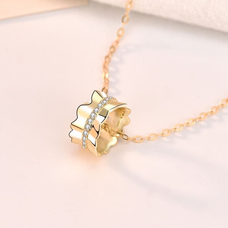 CZ Girls' Skirt 925 Sterling Silver Necklace