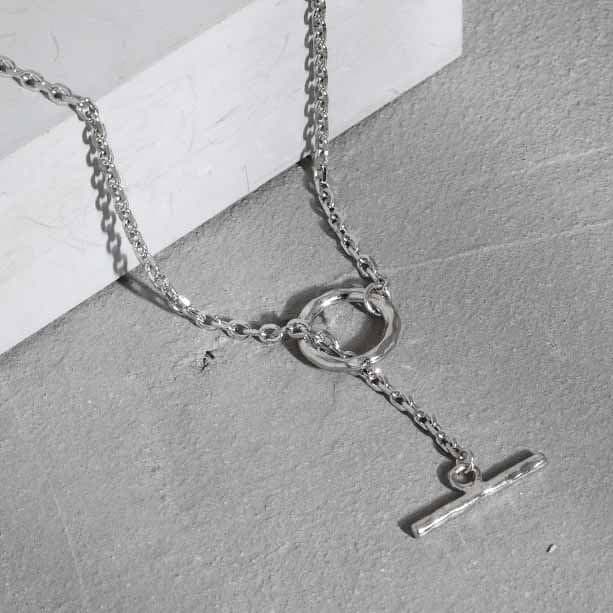 OT Buckle 925 Sterling Silver Chain Necklace
