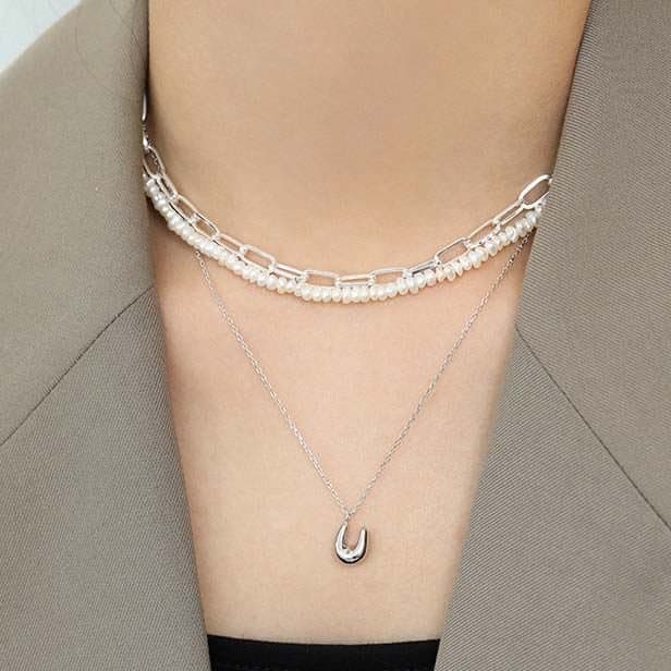 U Shape 925 Sterling Silver Necklace