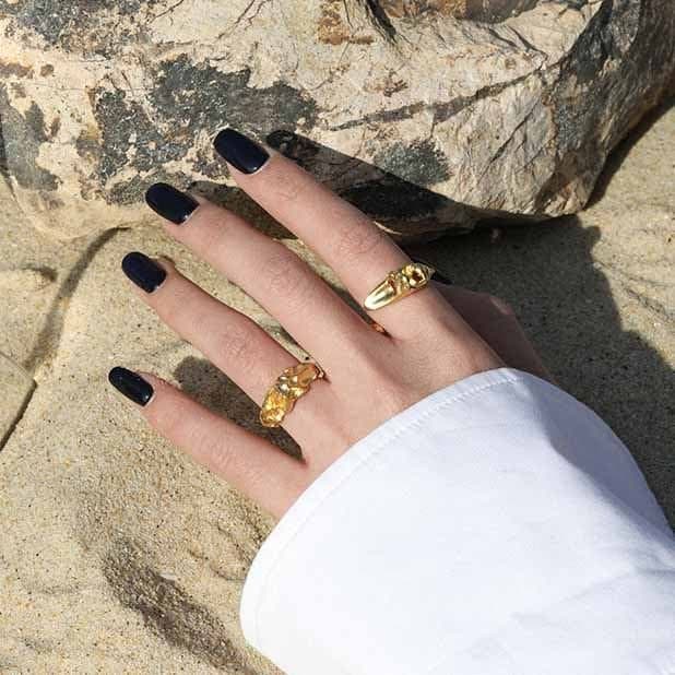 Irregular Rugged 925 Sterling Silver Adjustable Ring