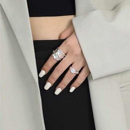 Irregular Bump 925 Sterling Silver Adjustable Ring