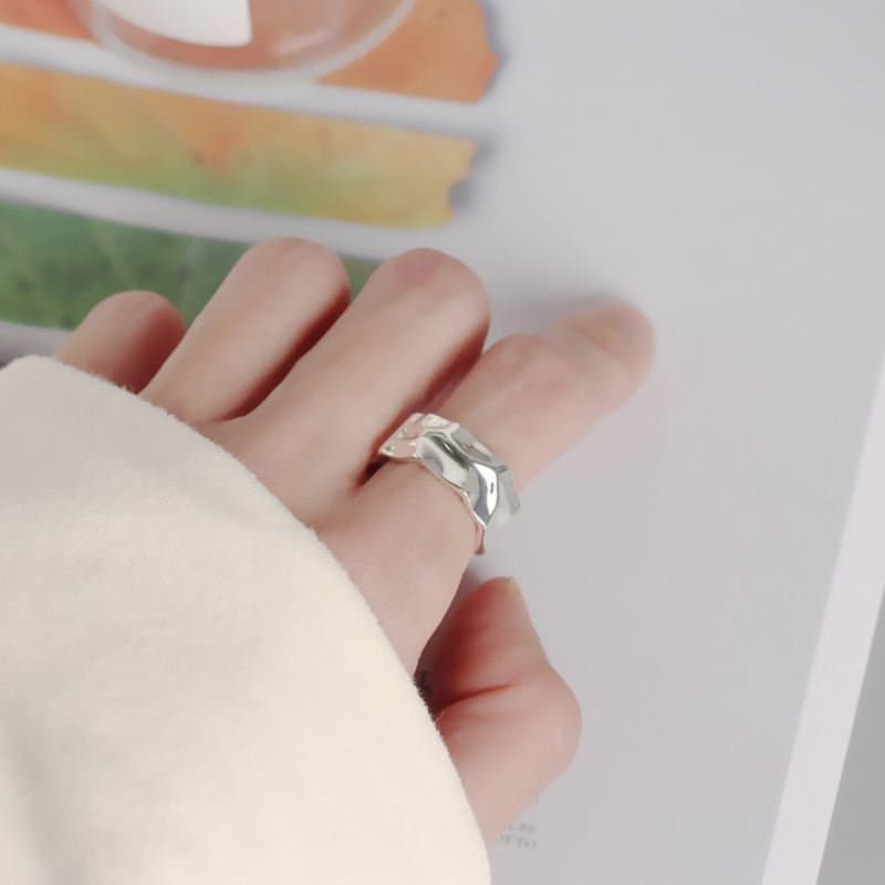 Irregular 925 Sterling Silver Adjustable Ring