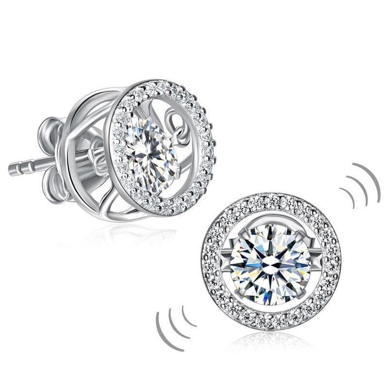 Dancing Stone Stud Earrings