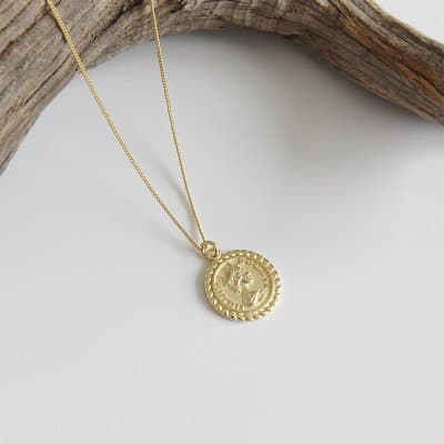Portrait Elizabeth Coin 925 Sterling Silver Necklace