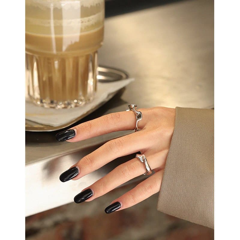 Irregular Wave Sunshine 925 Sterling Silver Adjustable Ring